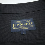 (VINTAGE) NEW 2000'S～ PENDLETON LATTICE PATTERN RAYON LOOP COLLAR SHORT SLEEVE BOX SHIRT