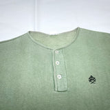 (VINTAGE) 1960'S～ PENNEY'S HENLEY NECK SHORT SLEEVE SWEAT SHIRT WITH CHEST EMBROIDERED