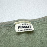 (VINTAGE) 1960'S～ PENNEY'S HENLEY NECK SHORT SLEEVE SWEAT SHIRT WITH CHEST EMBROIDERED