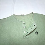 (VINTAGE) 1960'S～ PENNEY'S HENLEY NECK SHORT SLEEVE SWEAT SHIRT WITH CHEST EMBROIDERED
