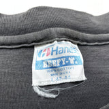 (T-SHIRT) 1980'S～ MADE IN USA HANES BEEFY HARD FADED T-SHIRT WITH POCKET