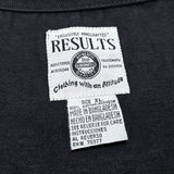 (VINTAGE) 1990'S～ RESULTS BLACK DENIM ZIP UP VEST WITH 6 POCKET