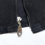 (VINTAGE) 1990'S～ RESULTS BLACK DENIM ZIP UP VEST WITH 6 POCKET