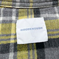 (DESIGNERS) 2000'S～ GOOD ENOUGH PLAID PATTERN SHORT SLEEVE SHIRT WITH BACK PRINT