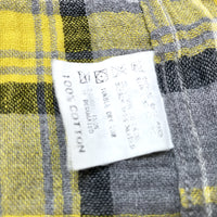 (DESIGNERS) 2000'S～ GOOD ENOUGH PLAID PATTERN SHORT SLEEVE SHIRT WITH BACK PRINT