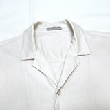 (DESIGNERS) MADE IN ITALY BOTTEGA VENETA DIAMOND PATTERN GRADATION PRINT OPEN COLLAR SHORT SLEEVE SHIRT