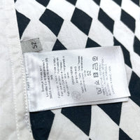 (DESIGNERS) MADE IN ITALY BOTTEGA VENETA DIAMOND PATTERN GRADATION PRINT OPEN COLLAR SHORT SLEEVE SHIRT