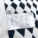 (DESIGNERS) MADE IN ITALY BOTTEGA VENETA DIAMOND PATTERN GRADATION PRINT OPEN COLLAR SHORT SLEEVE SHIRT