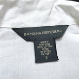 (VINTAGE) 1990'S～ MADE IN HONG KONG BANANA REPUBLIC LINED DESIGN LOOP COLLAR SHORT SLEEVE BOX SHIRT