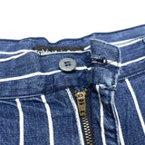 (DESIGNERS) 1980'S～ MADE IN USA Calvin Klein Sport STRIPED PATTERN INDIGO DYED 2 TUCK SHORTS