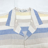 (VINTAGE) 1980'S～ OUTSIDEBRUNCH by Jantzen STRIPED PATTERN LOOP COLLAR SHORT SLEEVE BOX SHIRT