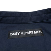 (DESIGNERS) 2000'S～ ISSEY MIYAKE MEN BLACK TAG PANEL DESIGN STAND UP COLLAR SHIRT