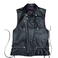 (DESIGNERS) MADE IN ENGLAND NEPENTHES LONDON UK TYPE LEATHER BIKER VEST