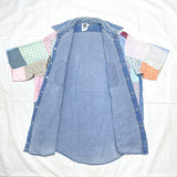 (VINTAGE) 1990'S～ MADE IN USA Re DeNiM PATCHWORK REMAKE DENIM SHORT SLEEVE WESTERN SHIRT