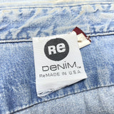 (VINTAGE) 1990'S～ MADE IN USA Re DeNiM PATCHWORK REMAKE DENIM SHORT SLEEVE WESTERN SHIRT