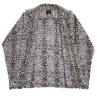 (DESIGNERS) Needles HEMP 100% LEOPARD PATTERN OPEN COLLAR BOX SHIRT