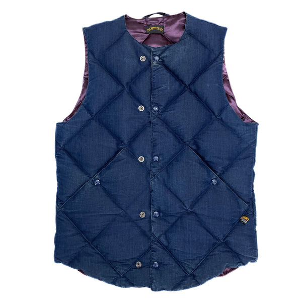 Collarless down vest best sale