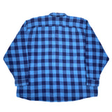 (UNIQUE) 2000'S～ BLUE MOUNTAIN BLOCK CHECKERED REMAKE? LIGHT FLANNEL PARACHUTE SHIRT