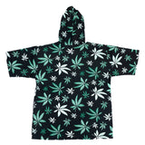 (T-SHIRT) DEAD STOCK NEW 1990'S～ MADE IN USA SAND LOVER'S BEACHES MARIJUANA PATTERN TOTAL PATTERN PRINT HOODED T-SHIRT