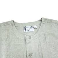 (VINTAGE) DEAD STOCK NEW 1990'S～ GOOUCH LINEN 100% COLLARLESS SHIRT