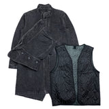 (DESIGNERS) 2000'S～ The DUFFER of ST GEORGE BLACK DENIM M-65 TYPE FISHTAIL PARKA WITH HOODIE & LINER