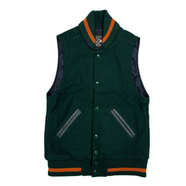 (VINTAGE) MADE IN USA HOLLOWAY VARSITY JACKET TYPE VEST