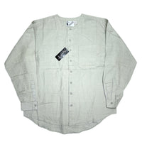 (VINTAGE) DEAD STOCK NEW 1990'S～ GOOUCH LINEN 100% COLLARLESS SHIRT