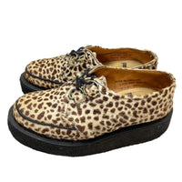 (OTHER) MADE IN ENGLAND GEORGE COX LEOPARD PATTERN UNBORN CARF BROTHEL CREEPER