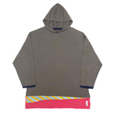 (DESIGNERS) Alexander Lee Chang HEM PANELED DESIGN HOODED LONG SLEEVE T-SHIRT