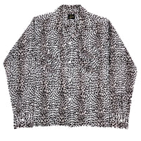 (DESIGNERS) Needles HEMP 100% LEOPARD PATTERN OPEN COLLAR BOX SHIRT