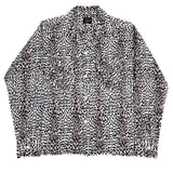 (DESIGNERS) Needles HEMP 100% LEOPARD PATTERN OPEN COLLAR BOX SHIRT