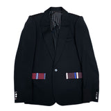 (DESIGNERS) 2000'S～ NUMBER NINE STRIPE PATTERN PANELED DESIGN 1 BUTTON BLAZER JACKET WITH HANGER AND GARMENT BAG