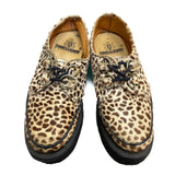(OTHER) MADE IN ENGLAND GEORGE COX LEOPARD PATTERN UNBORN CARF BROTHEL CREEPER