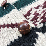 1990'S POLO RALPH LAUREN NATIVE PATTERN SHAWL COLLOR HAND KNIT CARDIGAN
