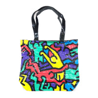 1998 KEITH HARING TOTAL PATTERN PVC TOTE BAG