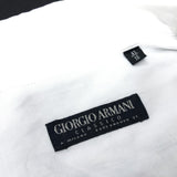 (DESIGNERS) 1990'S MADE IN ITALY GIORGIO ARMANI COLLAR SNAP BUTTON FASTENED LONG SLEEVE SHIRT