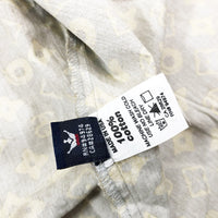 1990'S MADE IN USA OLD STUSSY NAVY TAG MONOGRAM PATTERN BUTTON DOWN SHIRT