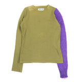 1990'S MADE IN ITALY W&LT LAYERED DEFORMATION DESIGN MOHAIR KNIT