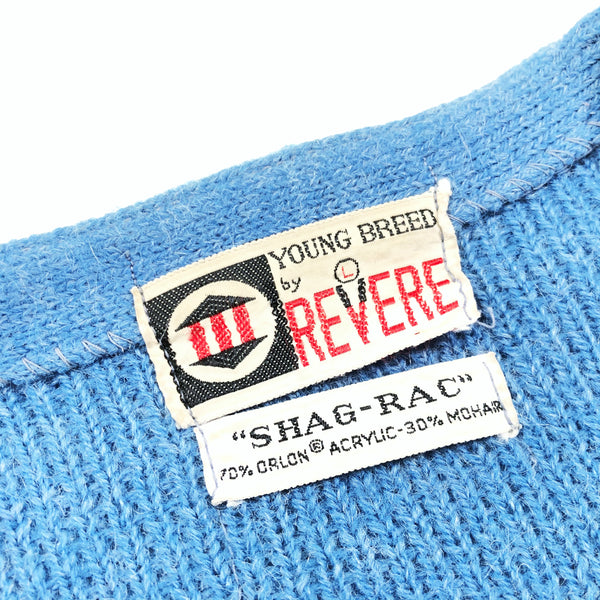 1960'S YOUNG BREED by REVERE MOHAIR KNIT CARDIGAN WITH POCKET – Linco