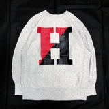 (VINTAGE) 1990'S MADE IN USA CHAMPION UNIVERSITY OF HARTFORD DOUBLE SIDED PRINT REVERSE WEAVE SWEAT SHIRT