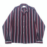 (VINTAGE) 1960'S GILBERT'S STRIPED PATTERN OPEN COLLAR BOX SHIRT