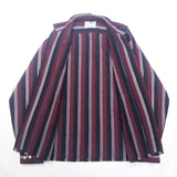 (VINTAGE) 1960'S GILBERT'S STRIPED PATTERN OPEN COLLAR BOX SHIRT