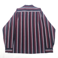 (VINTAGE) 1960'S GILBERT'S STRIPED PATTERN OPEN COLLAR BOX SHIRT