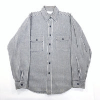 (VINTAGE) 1980'S MADE IN USA FIVE BROTHER HOUNDSTOOTH HEAVY FLANNEL SHIRT