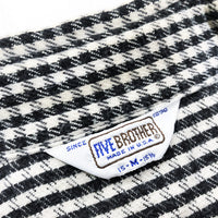 (VINTAGE) 1980'S MADE IN USA FIVE BROTHER HOUNDSTOOTH HEAVY FLANNEL SHIRT