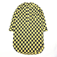 DEAD STOCK 1930'S BLACK GOLD by ENRO CHECKERED FLAG NIGHTSHIRT