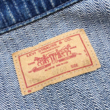 1980'S MADE IN USA Levi's 70506-0260 STRIPE DENIM TRUCKER JACKET