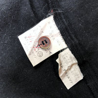 (DESIGNERS) AD1995 COMME des GARCONS HOMME COLLAR LEATHER PANELED SHIRT