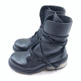 1990'S MADE IN BELGIUM DIRK BIKKEMBERGS LACED UP LEATHER BOOTS