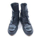 1990'S MADE IN BELGIUM DIRK BIKKEMBERGS LACED UP LEATHER BOOTS